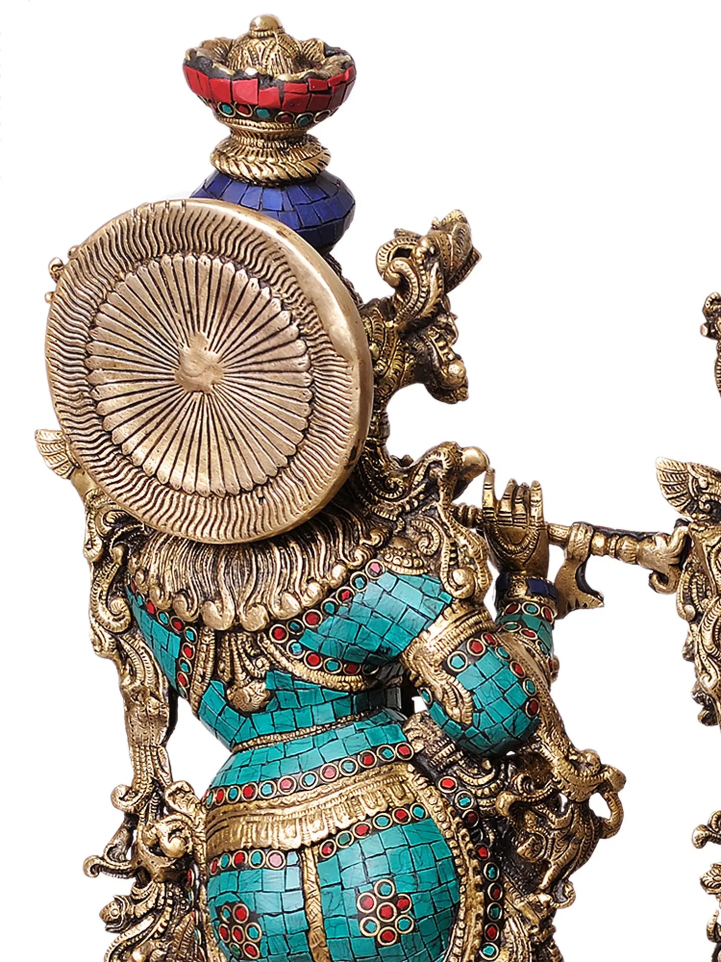 Brassaura® Brass Radha Krishna Statue | Height 28.50 Inches & Weight 34 kg