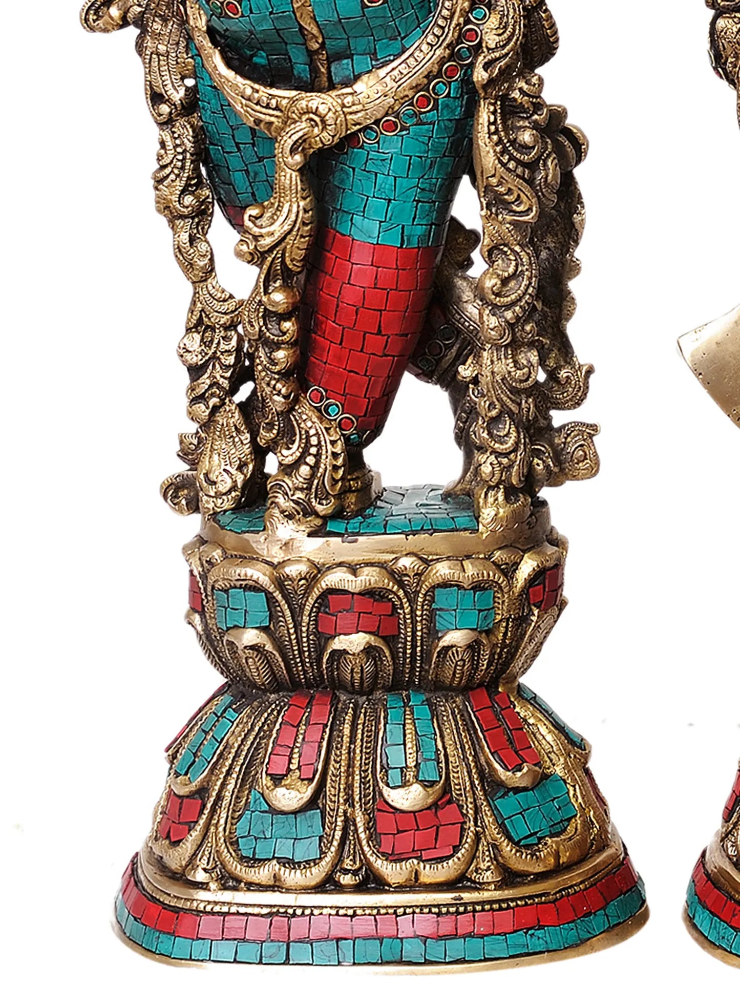 Brassaura® Brass Radha Krishna Statue | Height 28.50 Inches & Weight 34 kg