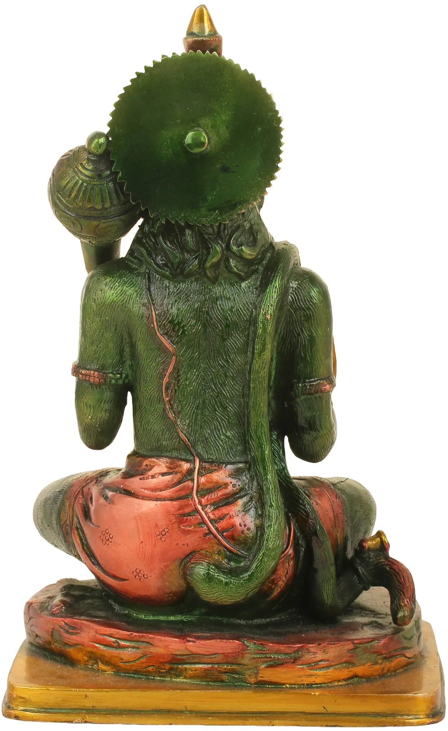 ब्रासौर (Brassaura®) आशीर्वाद हनुमान पीतल की मूर्ति घर के मंदिर और सजावट के लिए | ऊंचाई 11.4 इंच और वजन 5.25 किलोग्राम