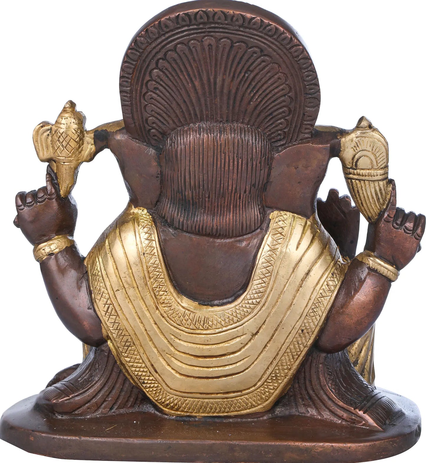 Brassaura™ Lord Ganesha Brass Statue | Height 6.5 Inches & Weight 2.50 kgs