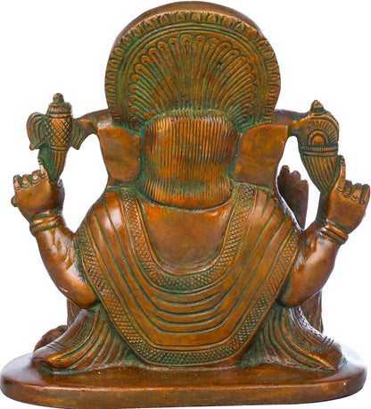 Brassaura™ Lord Ganesha Brass Statue | Height 6.5 Inches & Weight 2.50 kgs