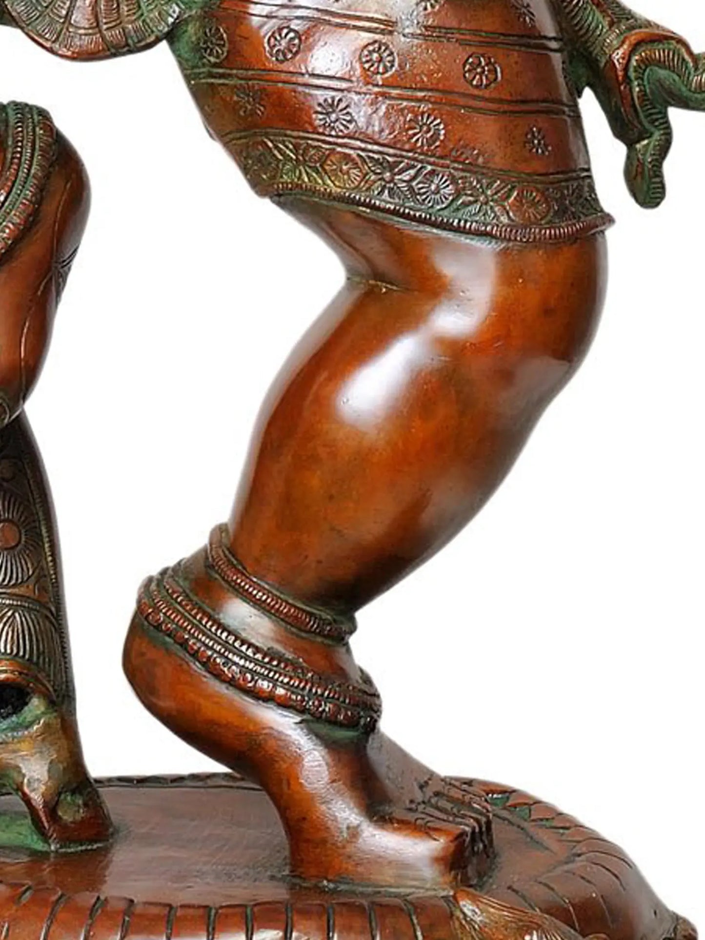 Brassaura™ Grand Dancing Ganesha in Antique Copper Finish | Brass Sculpture | Height 40 Inches & Weight 49 kgs