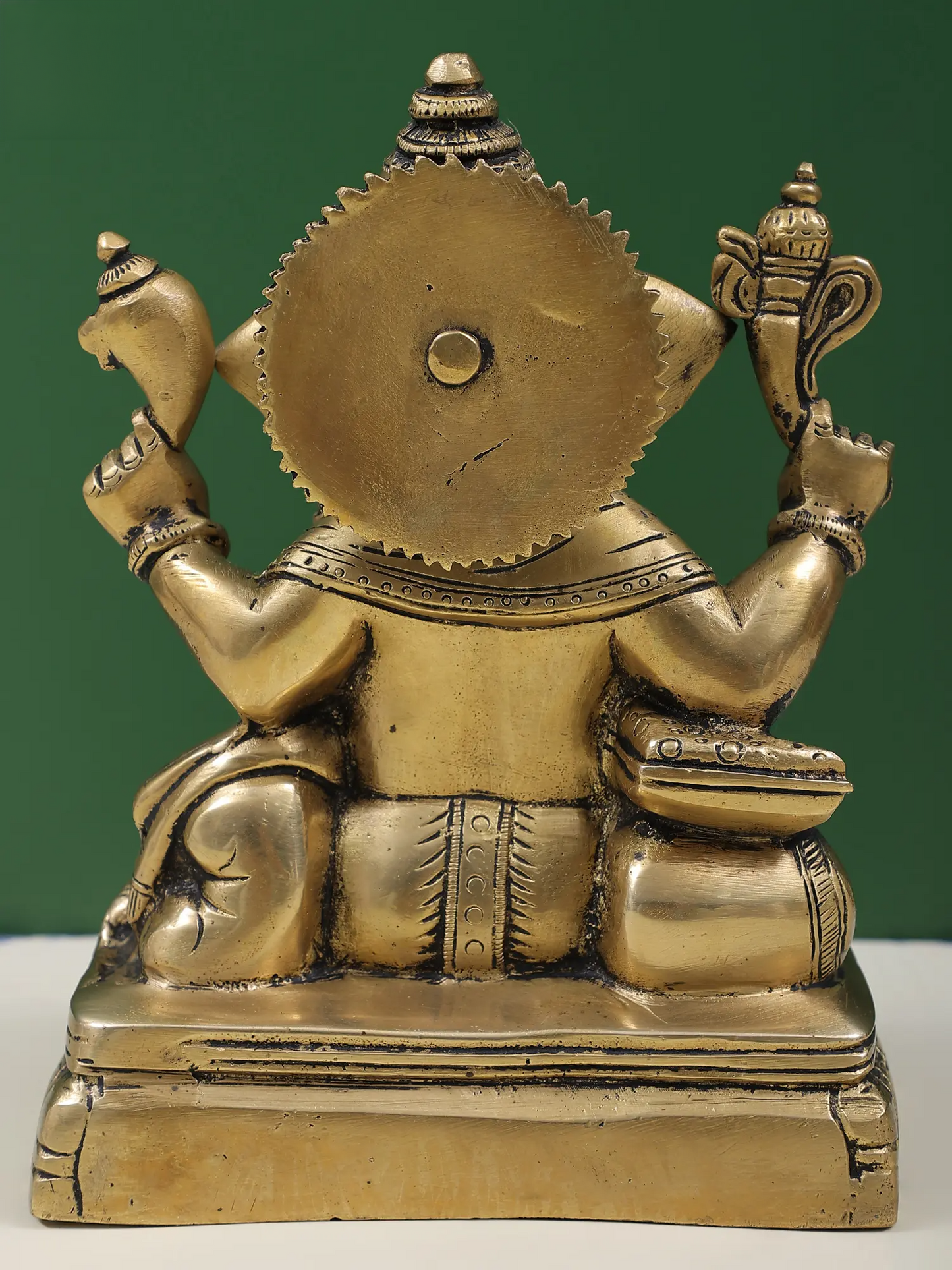 Brassaura™ Brass Lord Ganesha Idol | Height 7.5 Inches & Weight 2.80 kgs