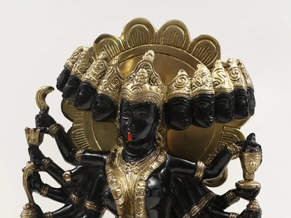 Brassaura™ Beyond Mahakali’s Ferocity | Intricately Handcrafted Brass Sculpture | Height 15.5 Inches & Weight 8.20 kgs