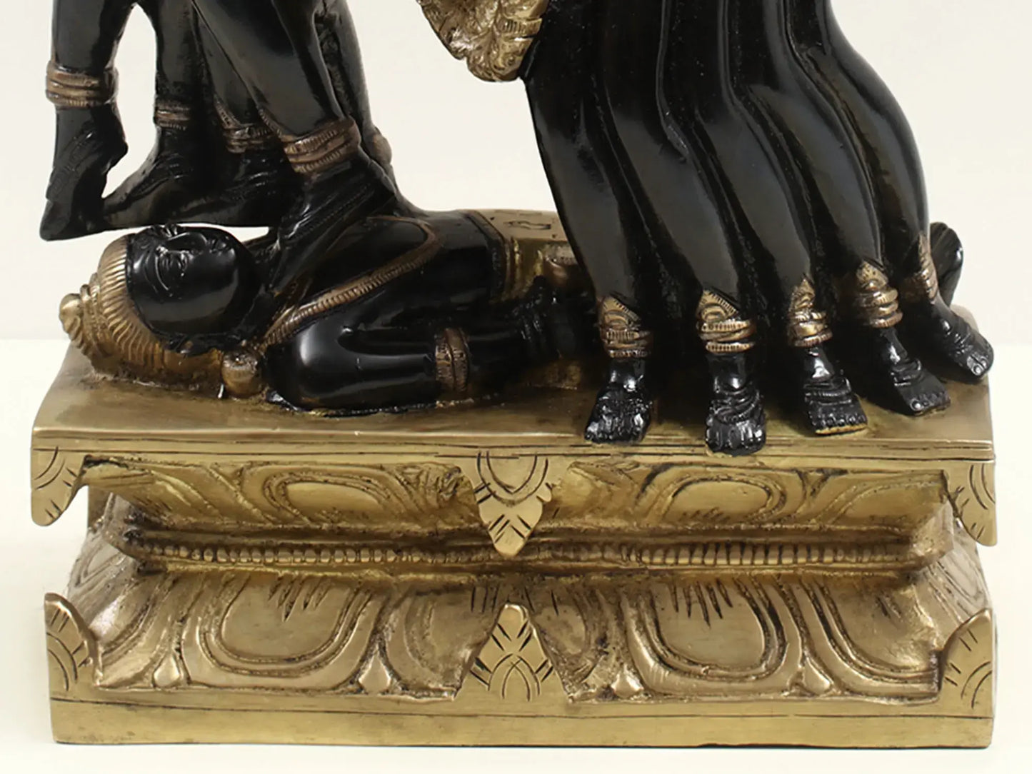 Brassaura™ Beyond Mahakali’s Ferocity | Intricately Handcrafted Brass Sculpture | Height 15.5 Inches & Weight 8.20 kgs