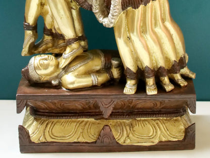 Brassaura™ Beyond Mahakali’s Ferocity | Intricately Handcrafted Brass Sculpture | Height 15.5 Inches & Weight 8.20 kgs