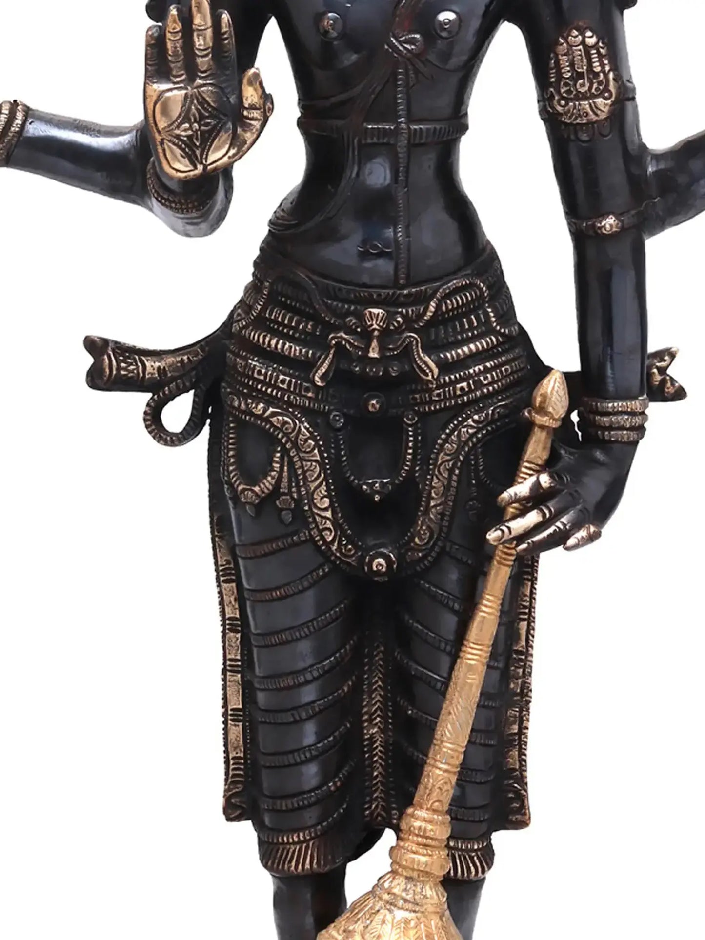 Brassaura® Lord Vishnu Statue | Pure Brass | Height 32 Inches & Weight 19.50 kgs