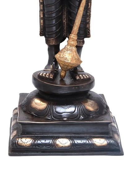 Brassaura® Lord Vishnu Statue | Pure Brass | Height 32 Inches & Weight 19.50 kgs