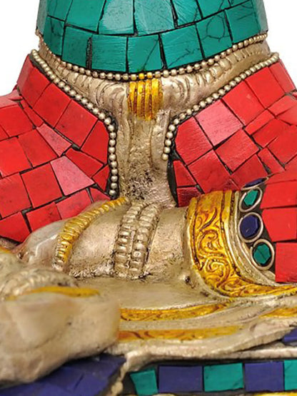 Brassaura® Goddess Tara with Inlay Work | Brass Statue | Height 13.98 Inches & Weight 4 kgs