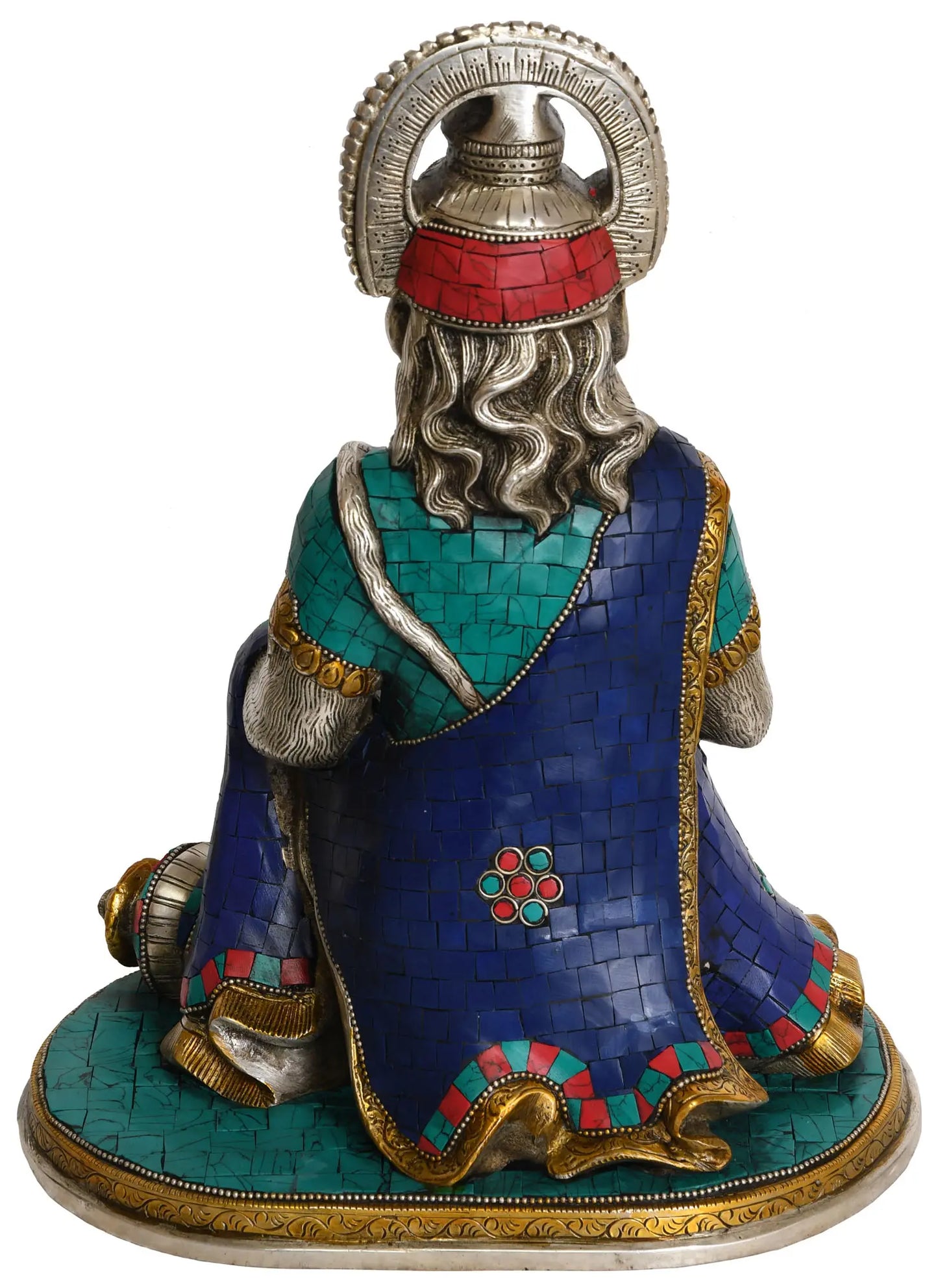 ब्रस्सौरा® पंचमुखी हनुमान | जटिल जड़ाई के काम वाला पीतल | ऊँचाई 11.22 इंच