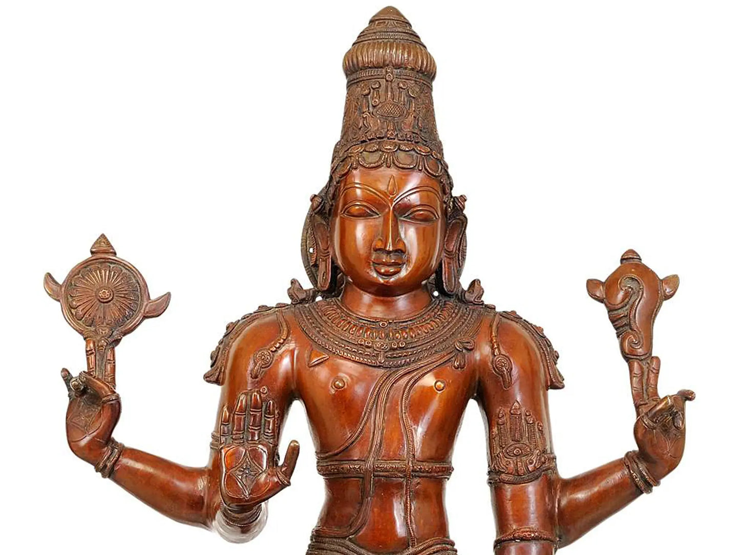 Brassaura® Brass Vishnu Statue | Height 38 Inches & Weight 26.82 kg