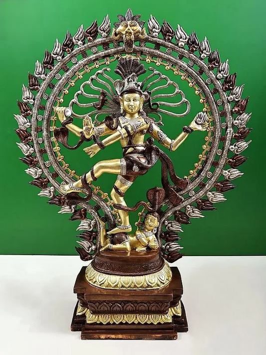 Brassaura™ Brass Nataraj Statue | Height 28 Inches & Weight 17.18 kg