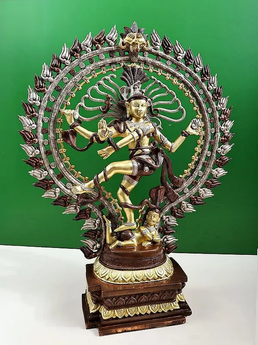 Brassaura™ Brass Nataraj Statue | Height 28 Inches & Weight 17.18 kg