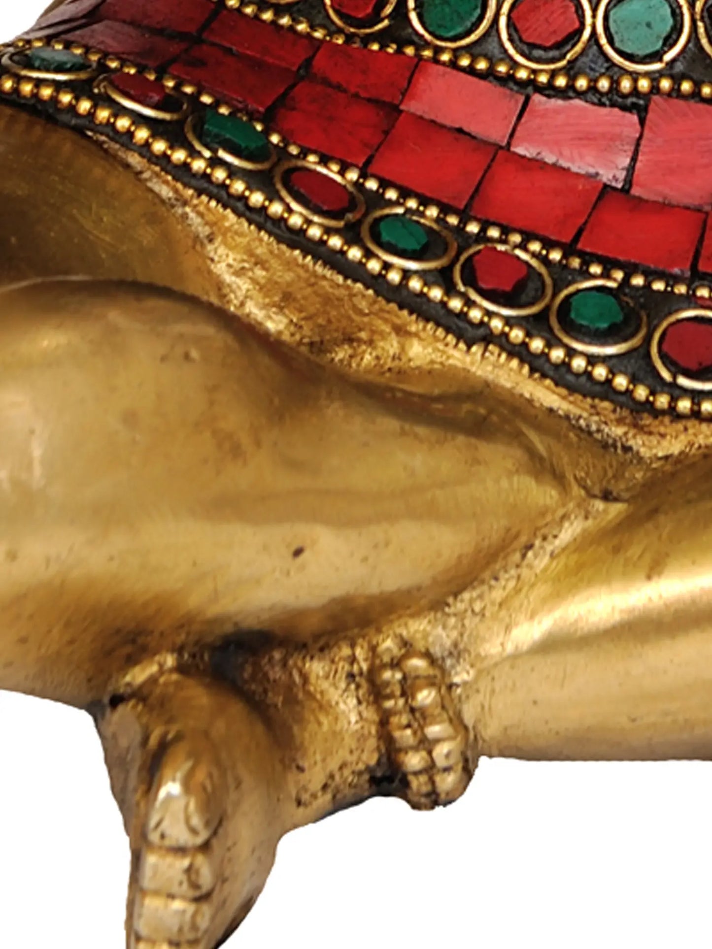 ब्रसौरा® बैठे हुए हनुमान जी | पीतल, बारीक नक्काशी के साथ | ऊँचाई 11 इंच और वज़न 11 किग्रा