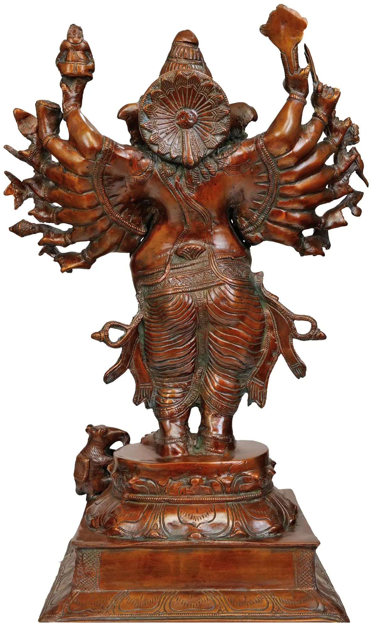Brassaura® Multi-Armed Standing Ganesha with Dual Tone Finish | Height 23.43 Inches & Weight 17.90 kgs