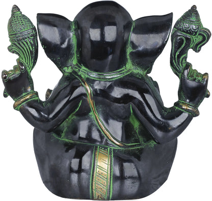 Brassaura® Seated Ganesha Idol | Height 6.50 Inches & Weight 2.60 kgs