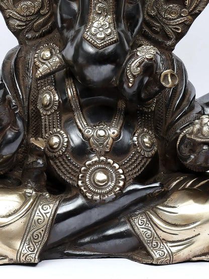 Brassaura™ Brass Ganesha Statue | Height 17 Inches & Weight 15.30 kgs