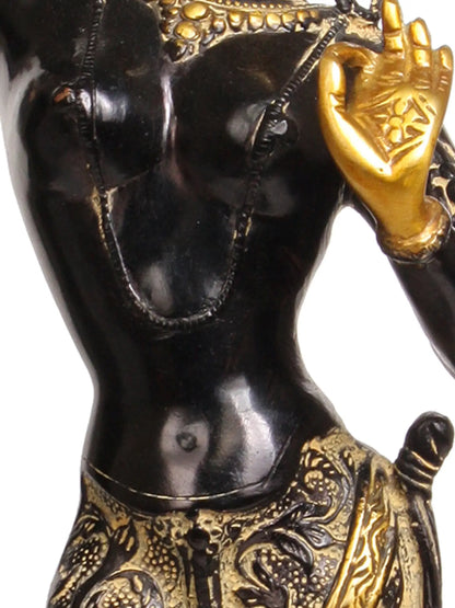 ब्रसौर® पीतल तिब्बती बौद्ध माया देवी प्रतिमा | ऊंचाई 20 इंच और वजन 3.50 किलोग्राम