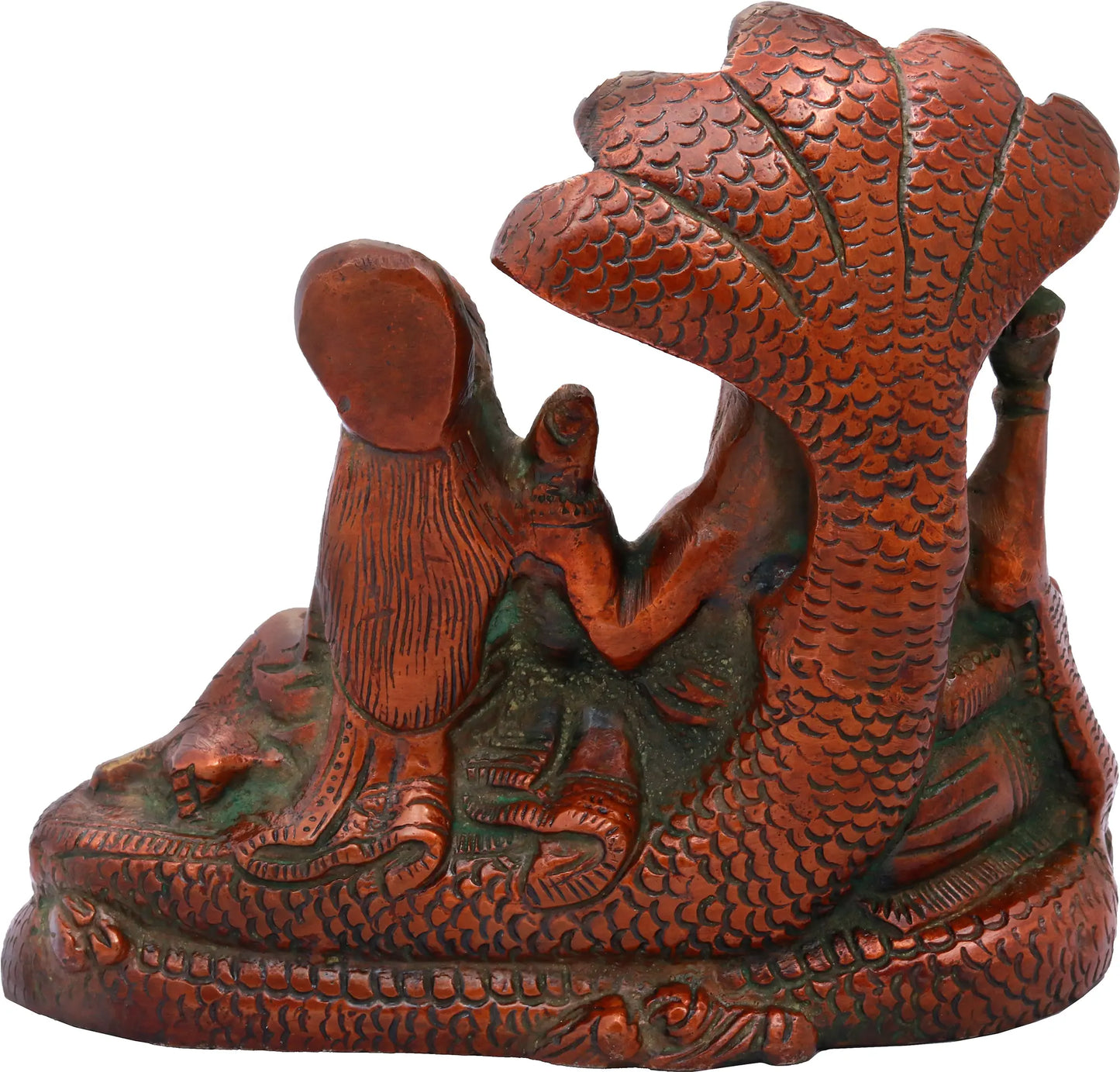 Brassaura® Lord Vishnu with Goddess Lakshmi on Sheshnag | Brass Statue | Height 15 Inches & Weight 2.20 kgs