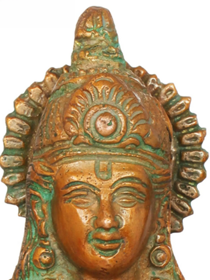 ब्रैसौरा® भगवान विष्णु प्रतिमा | शुद्ध पीतल | ऊंचाई 8 इंच और वज़न 1.30 किग्रा