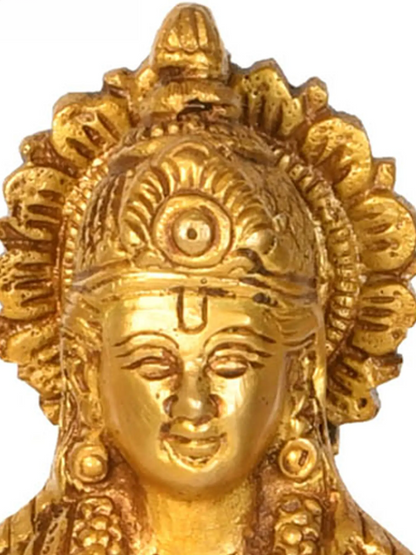 Brassaura® भगवान विष्णु की प्रतिमा | शुद्ध पीतल | ऊंचाई 8 इंच व वज़न 1.30 किलोग्राम