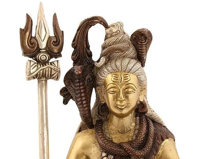 Brassaura™ Brass Shiva Statue | Height 10 Inches & Weight 3.80 kg