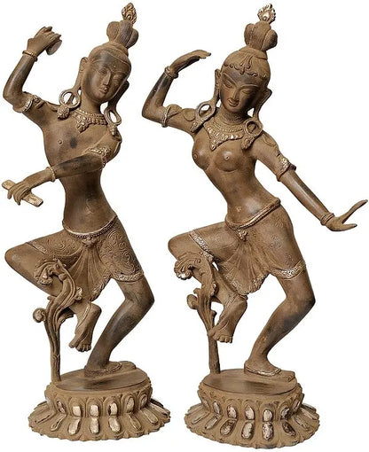 Brassaura™ ब्रास शिव पार्वती प्रतिमा | ऊंचाई 17 इंच और वजन 7.40 किग्रा