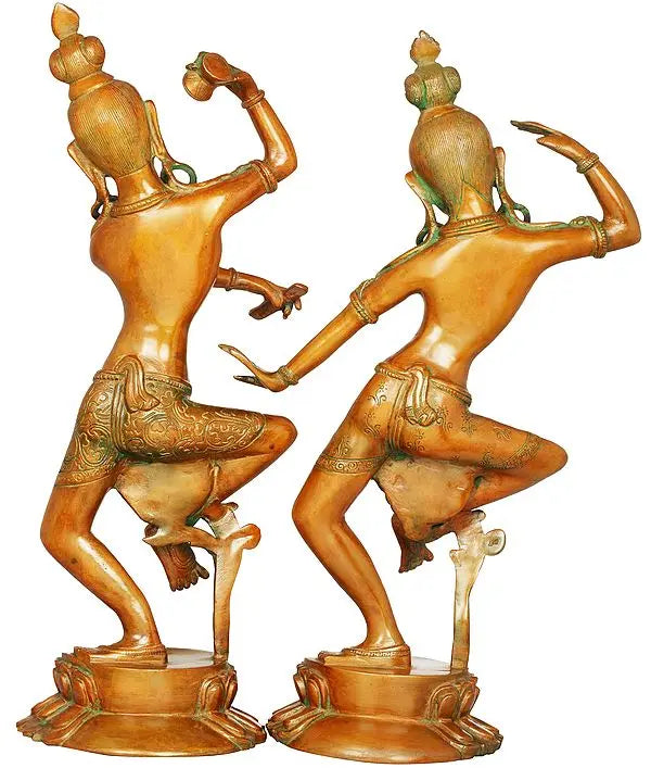 Brassaura™ Brass Shiv Parvati Statue | Height 17 Inches & Weight 7.40 kg
