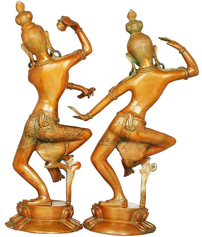 Brassaura™ Brass Shiv Parvati Statue | Height 17 Inches & Weight 7.40 kg