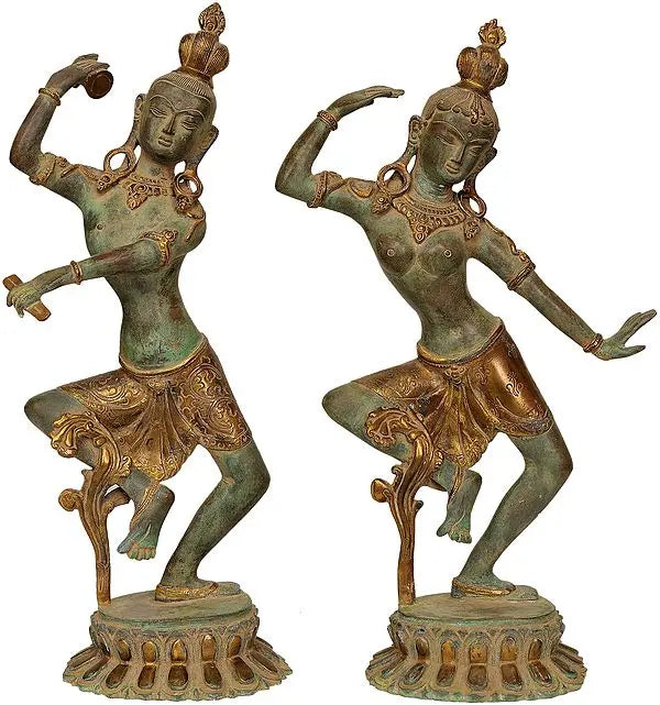 Brassaura™ Brass Shiv Parvati Statue | Height 17 Inches & Weight 7.40 kg