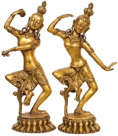 ब्रासौर™ ब्रास शिव पार्वती प्रतिमा | ऊँचाई 17 इंच और वज़न 7.40 किग्रा