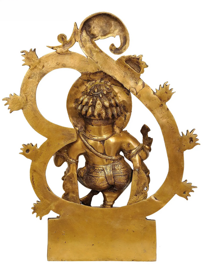 Brassaura™ Brass Ganesha Idol for Home Temple, Pooja Room & Entrance Decor | 17 Inches | 8 kgs