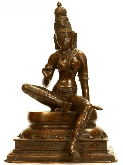 Brassaura® Brass Uma Parvati Statue | Height 13.98 Inches & Weight 6.60 kg