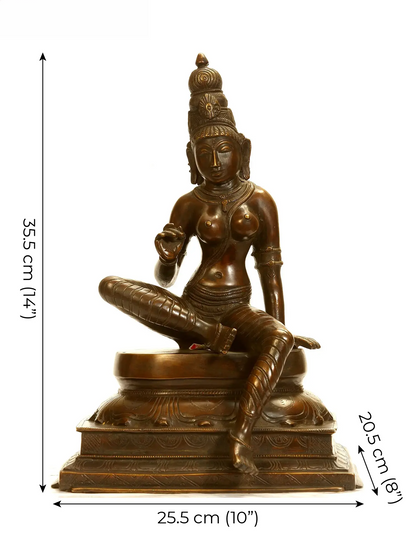 Brassaura® Brass Uma Parvati Statue | Height 13.98 Inches & Weight 6.60 kg