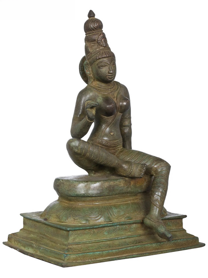 Brassaura® Brass Uma Parvati Statue | Height 13.98 Inches & Weight 6.60 kg