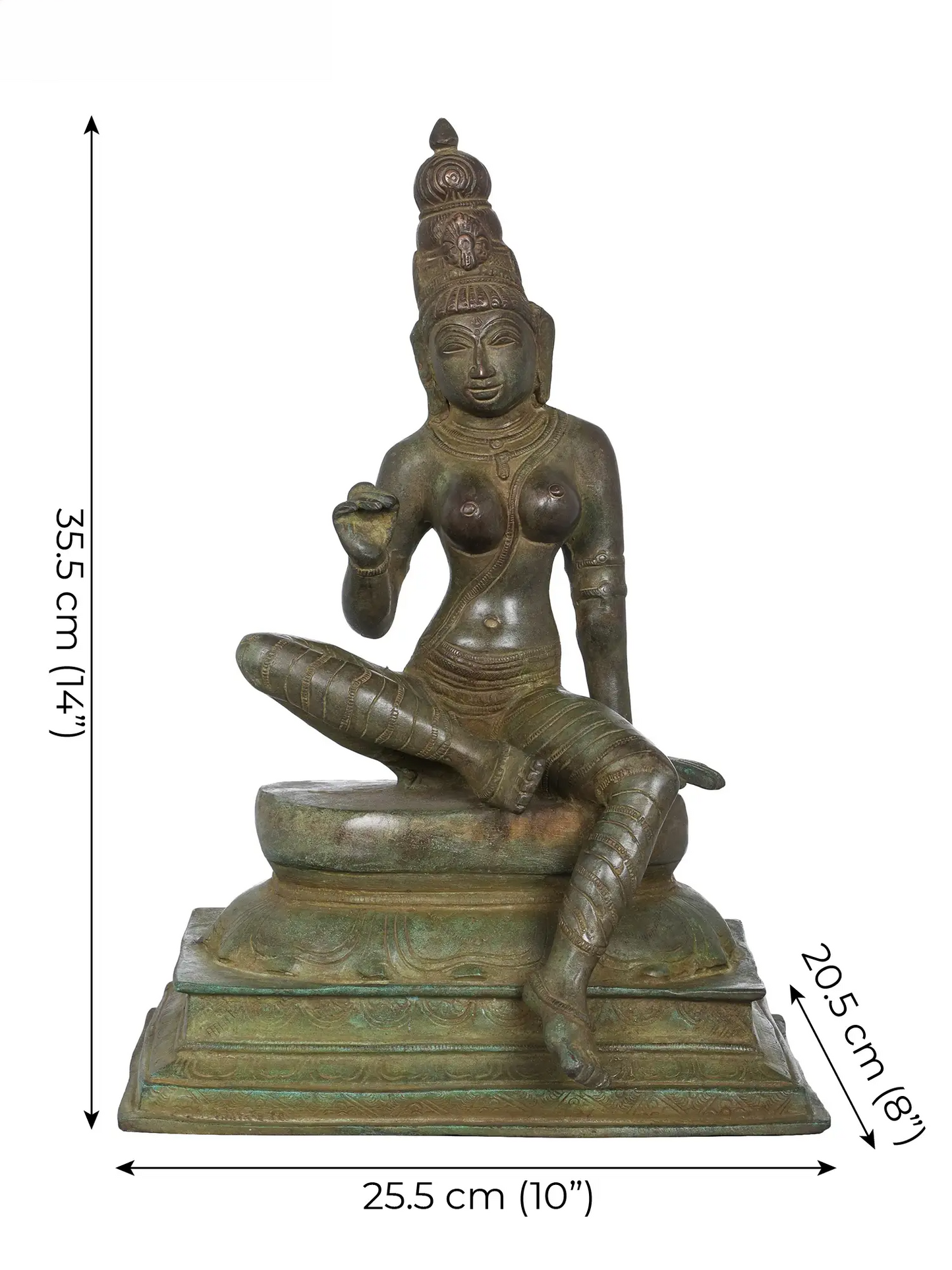 Brassaura® Brass Uma Parvati Statue | Height 13.98 Inches & Weight 6.60 kg