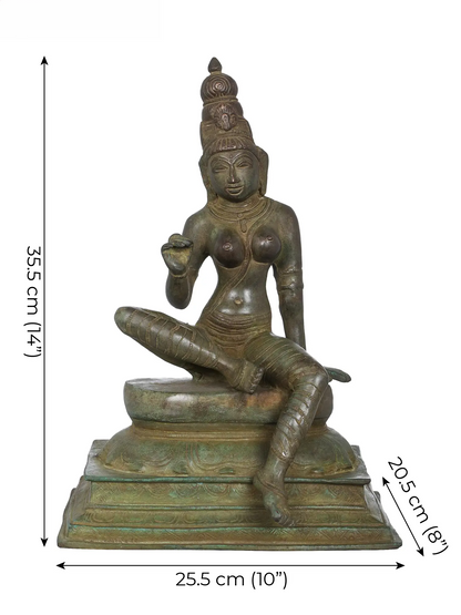 Brassaura® Brass Uma Parvati Statue | Height 13.98 Inches & Weight 6.60 kg