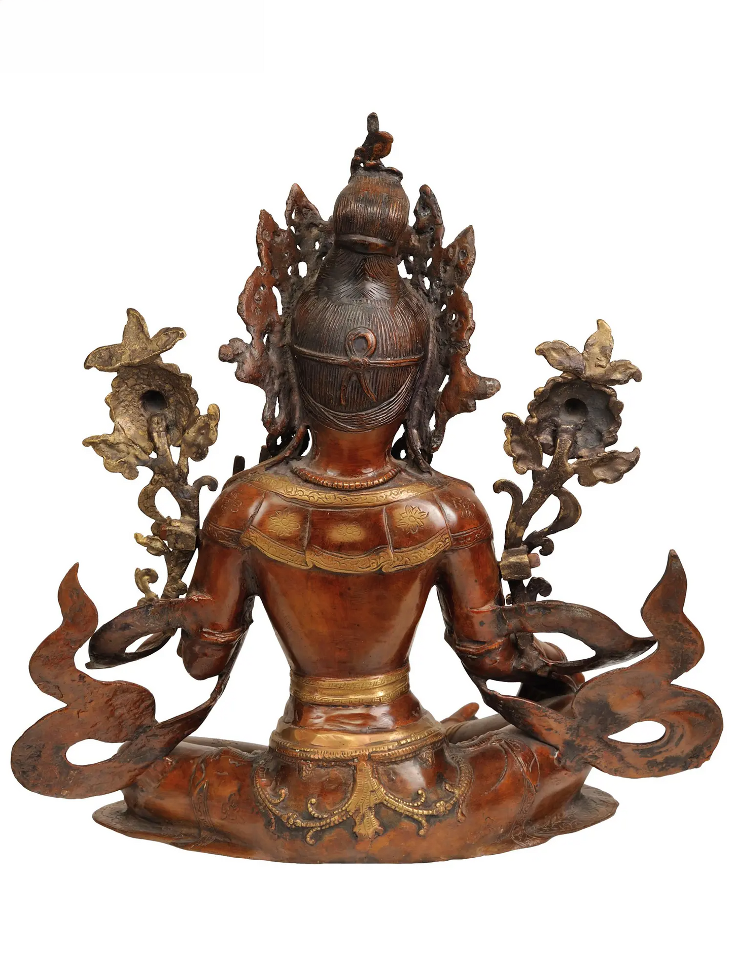 ब्रासौरा® ब्रास ग्रीन तारा प्रतिमा | एंटीक ग्रीन गोल्ड फ़िनिश | ऊंचाई 19 इंच और वजन 12.30 किलोग्राम