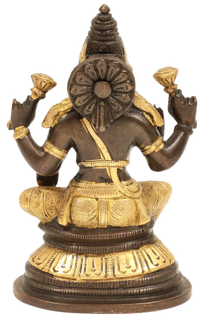 ब्रैसौरा® पीतल लक्ष्मी देवी प्रतिमा | ऊँचाई 5.51 इंच और वज़न 0.90 किलो
