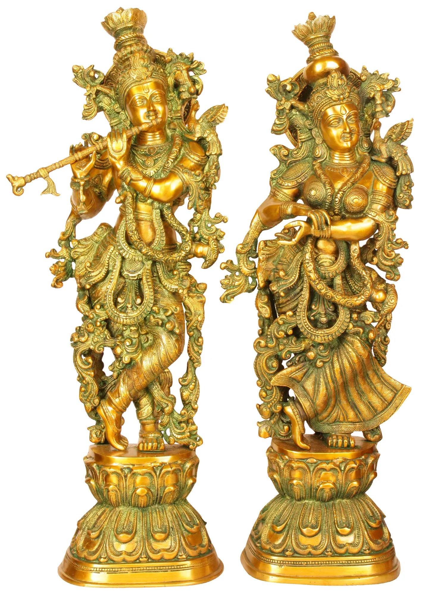 Brassaura® Brass Krishna Statue | Height 28.94 Inches & Weight 31.20 kg