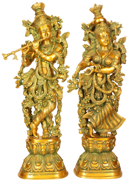 Brassaura® Brass Krishna Statue | Height 28.94 Inches & Weight 31.20 kg