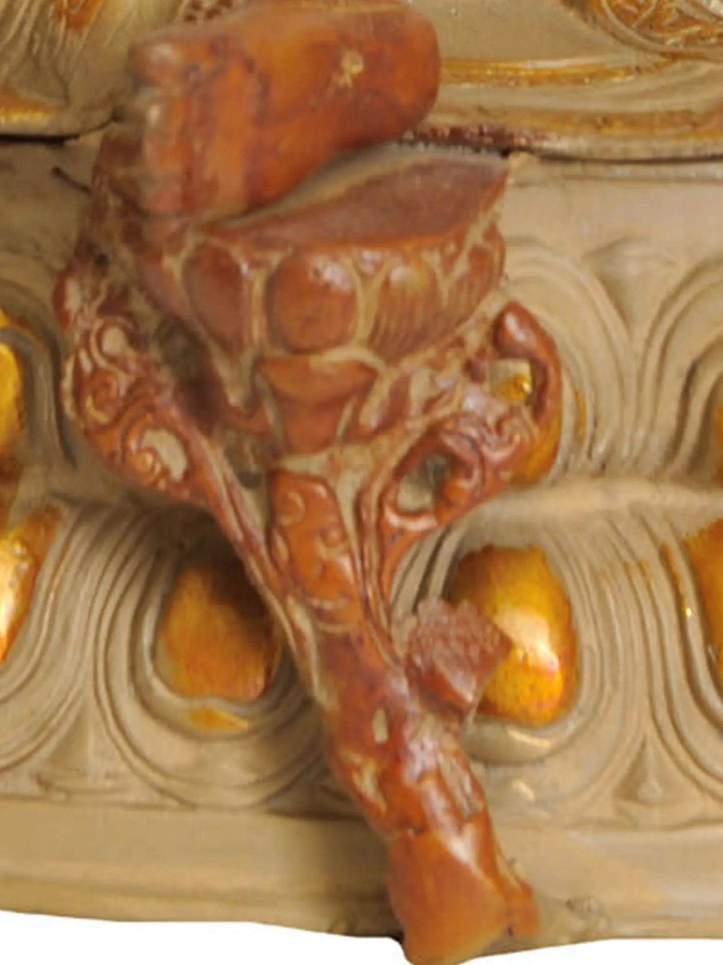 ब्रासुर्रा® व्हाइट तारा पीतल की मूर्ति एंटीक गोल्ड फिनिश के साथ | ऊंचाई 14 इंच और वजन 3.50 किलोग्राम