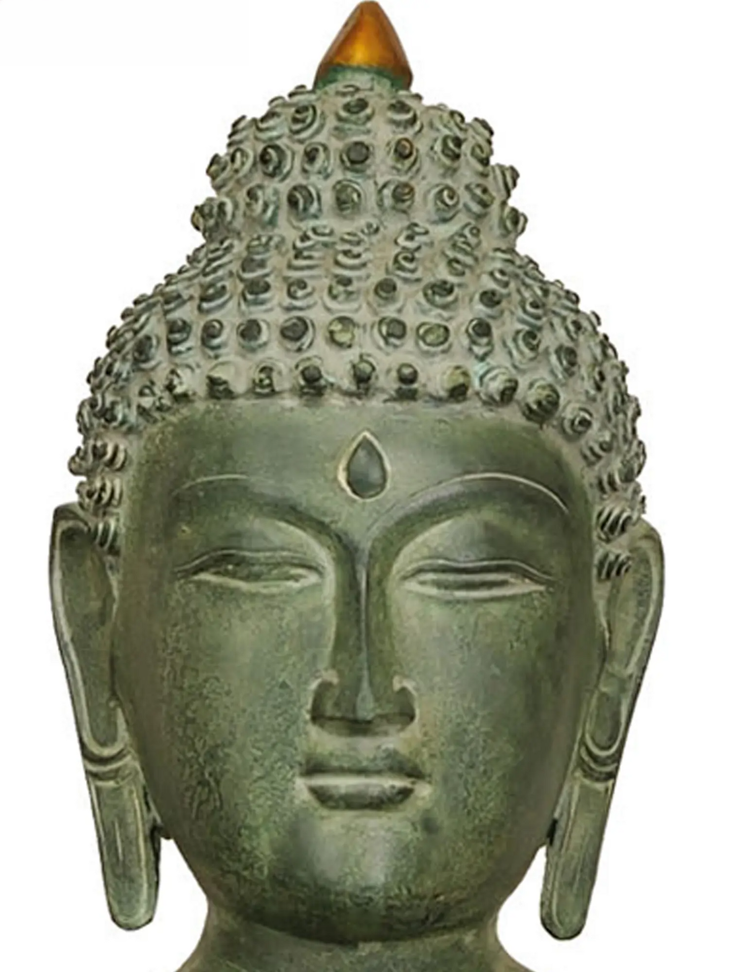 ब्रासौर® एंटीक ग्रीन ब्लेसिंग बुद्धा स्टैच्यू | पारंपरिक फिनिश के साथ ब्रास | ऊंचाई 28 इंच और वज़न 32.33 किलोग्राम