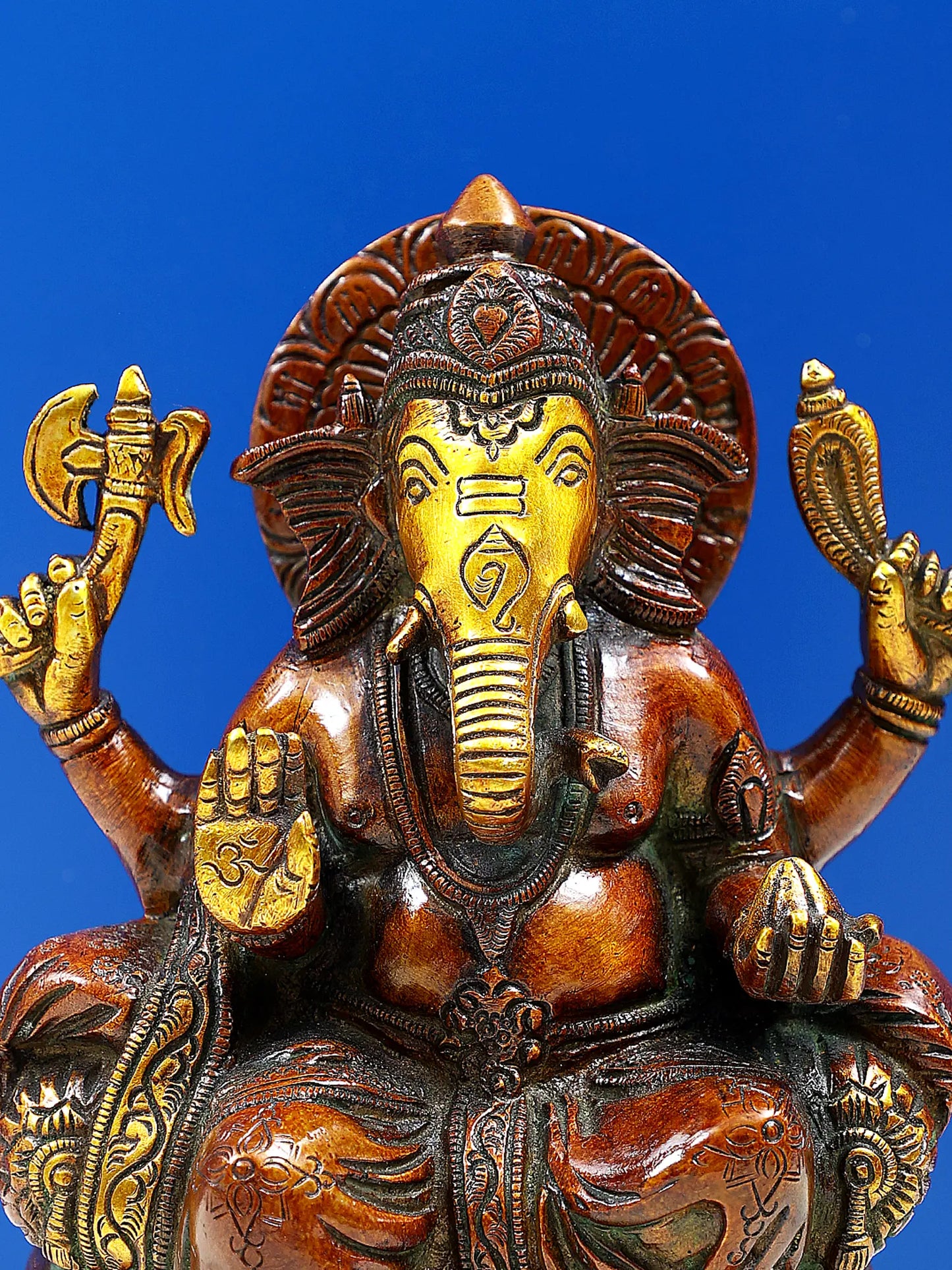 Brassaura™ Classic Seated Lord Ganesha Idol | Height 6.5 Inches & Weight 1.60 kgs