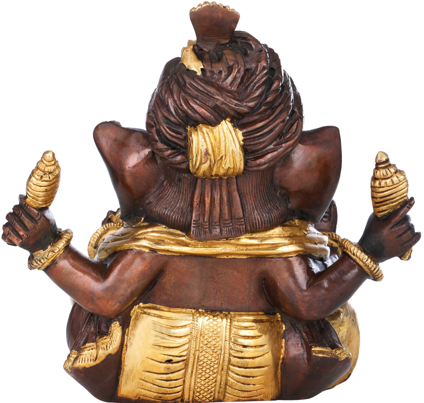 Brassaura™ Dual Tone Lord Ganesha Brass Statue | Height 7.5 Inches & Weight 2.70 kgs