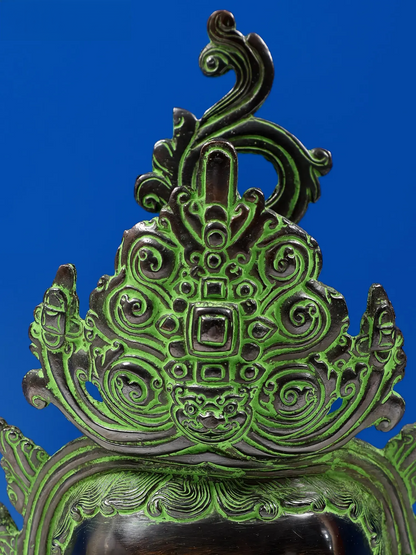 Brassaura® Tara Devi Head | Brass Statue | Height 12.2 Inches & Weight 3.70 kgs