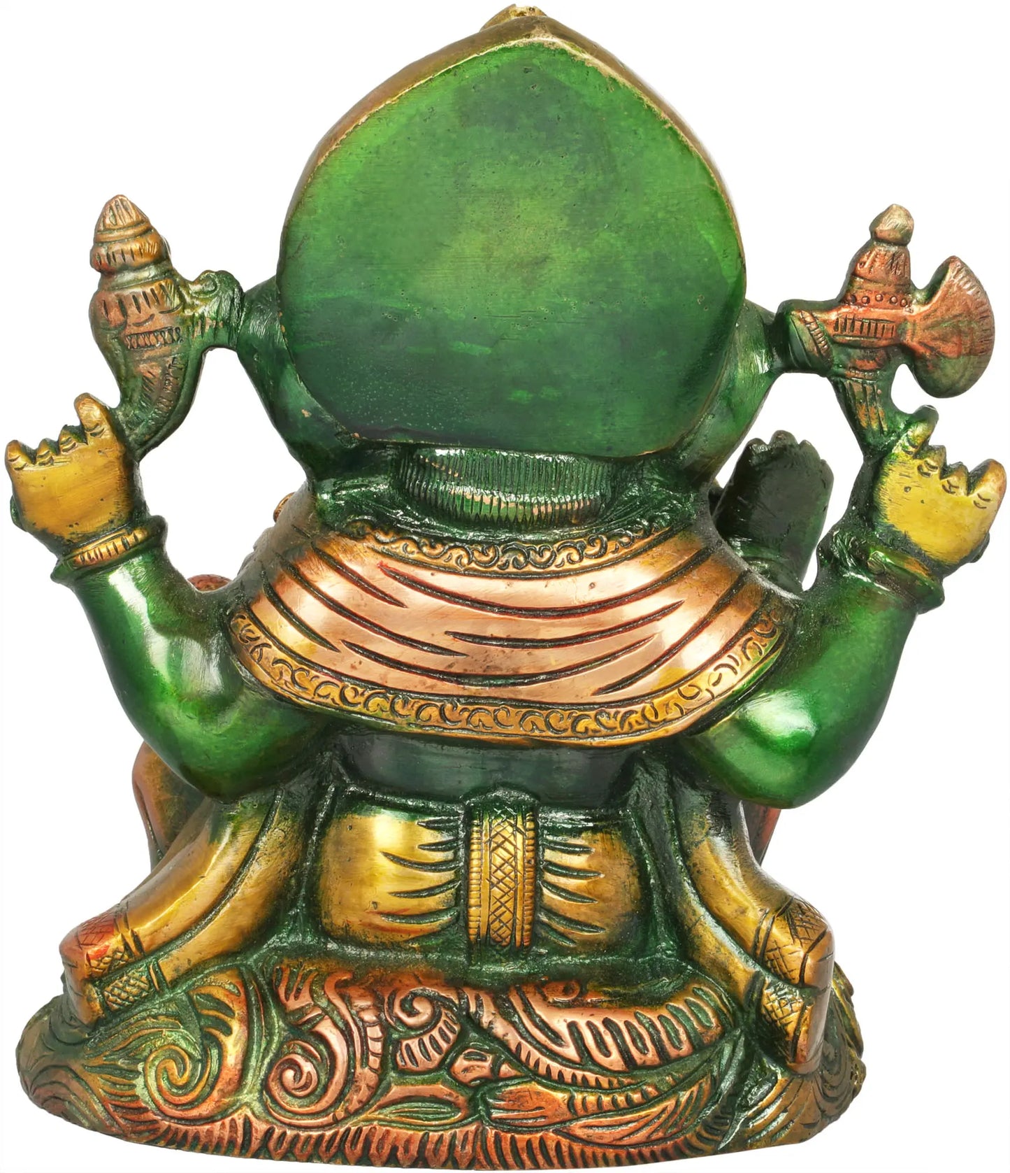 Brassaura™ Lord Ganesha Brass Statue | Height 5.9 Inches & Weight 2 kgs