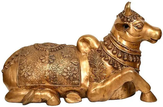 Brassaura® Brass Nandi Statue | Height 21.1 Inches & Weight 40.30 kg