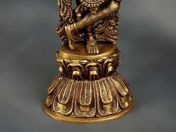 Brassaura® Brass Krishna Statue | Height 21 Inches & Weight 9 kg