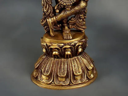 Brassaura® Brass Krishna Statue | Height 21 Inches & Weight 9 kg
